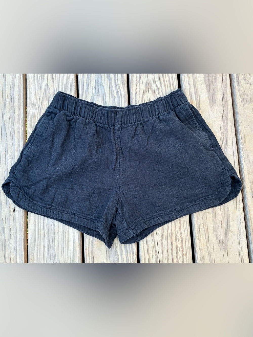 Womenβs Black Gauzy Shorts